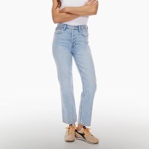 Denim Forum The Arlo High Rise Straight 28L 9 Yrs Blondie Bleu Size 28